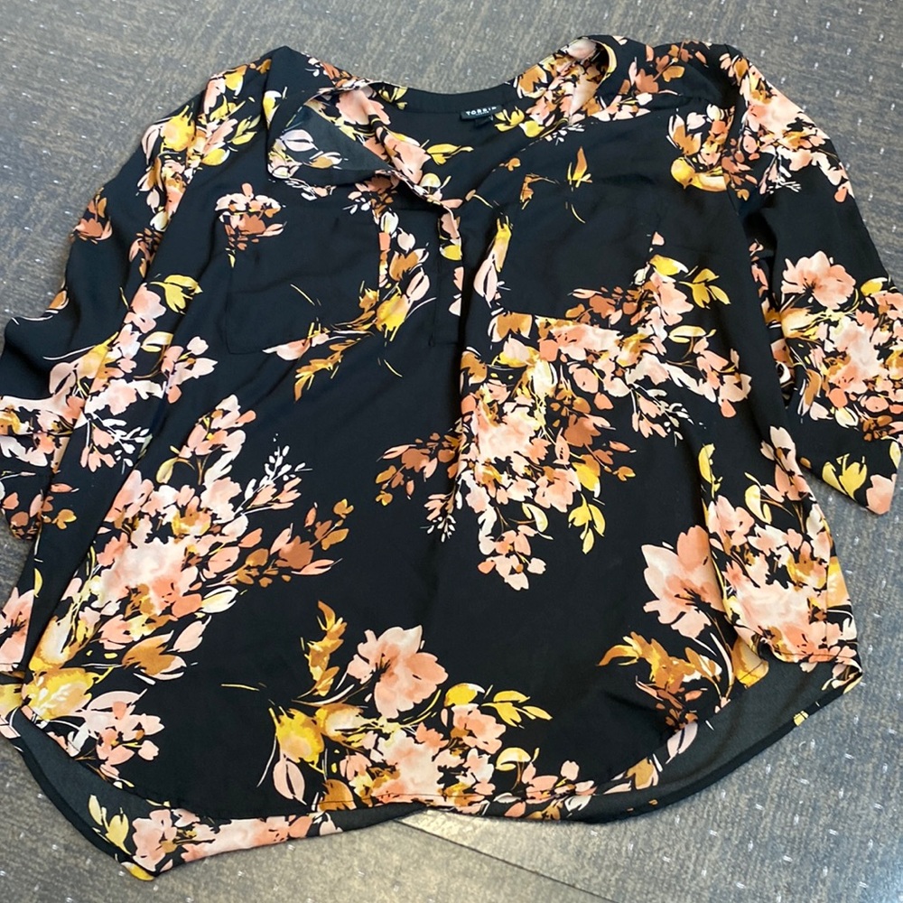 Torrid Harper Floral Blouse Top 2X